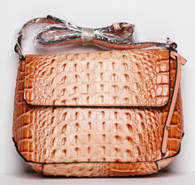 Load image into Gallery viewer, Croc Alligator Crossbody Bag (Colors: Salmon, Blue, Black, Brown)
