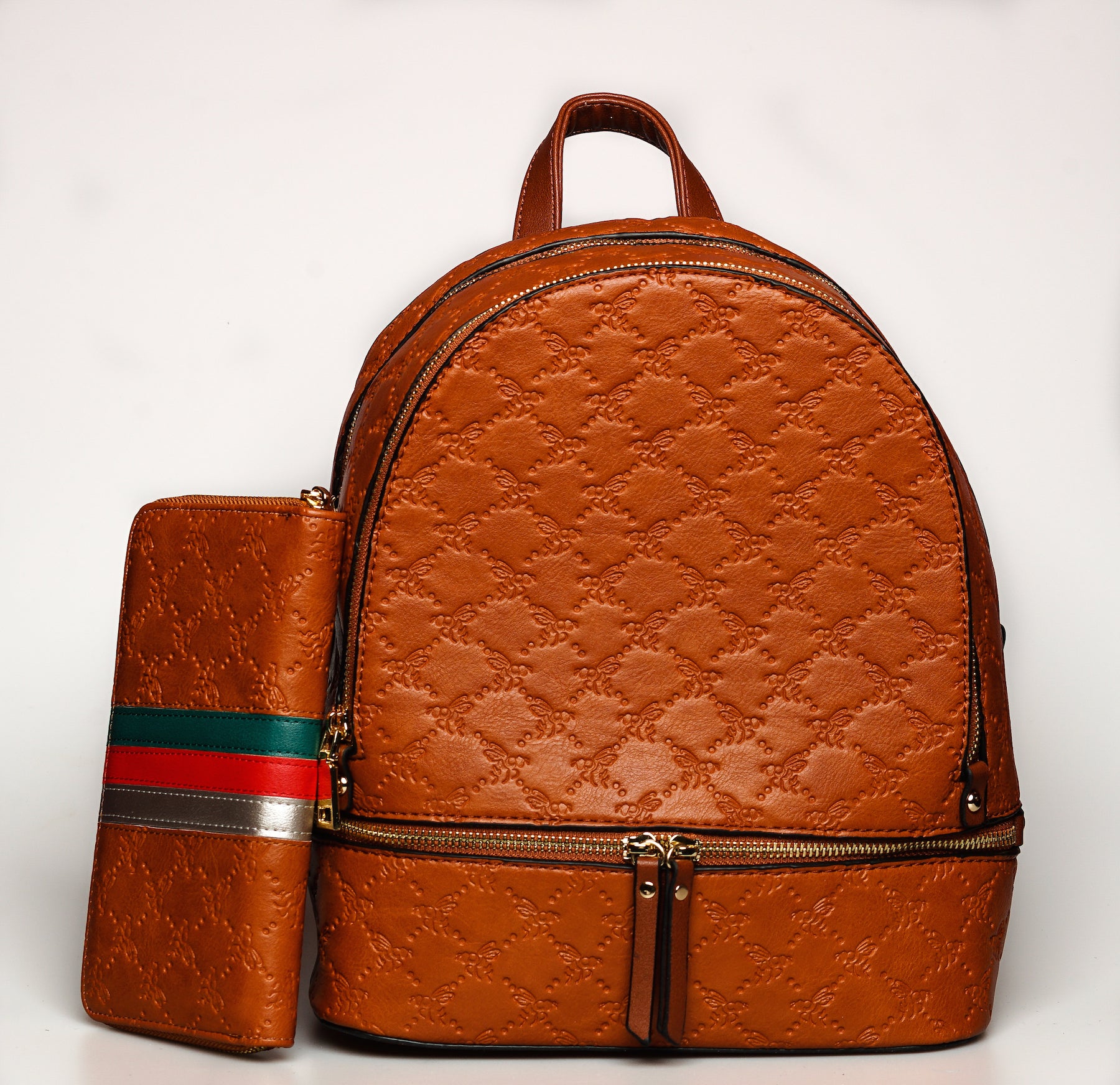 Mini Bee Faux-Leather Backpack Purse | eBay