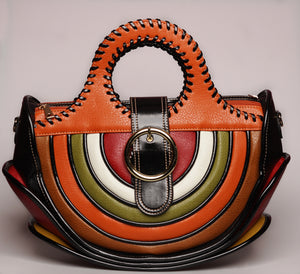 Orange Multicolor Handbag