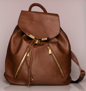 Leather Backpack (Colors:  Olive, Brown, Red)